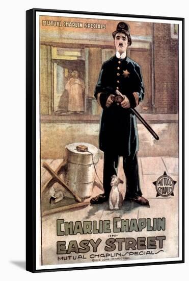 Easy Street, Charlie Chaplin, 1917-null-Framed Stretched Canvas