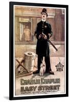 Easy Street, Charlie Chaplin, 1917-null-Framed Art Print