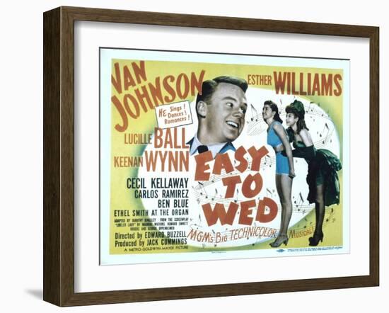 Easy to Wed, Van Johnson, Esther Williams, Lucille Ball, 1946-null-Framed Photo