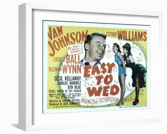 Easy to Wed, Van Johnson, Esther Williams, Lucille Ball, 1946-null-Framed Photo