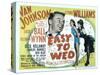 Easy to Wed, Van Johnson, Esther Williams, Lucille Ball, 1946-null-Stretched Canvas