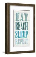 Eat, Beach, Sleep, Repeat-Sparx Studio-Framed Art Print