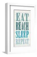 Eat, Beach, Sleep, Repeat-Sparx Studio-Framed Art Print