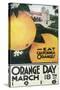 Eat CA Oranges on Orange Day - California-Lantern Press-Stretched Canvas