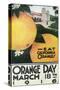 Eat CA Oranges on Orange Day - California-Lantern Press-Stretched Canvas