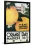 Eat CA Oranges on Orange Day - California-Lantern Press-Framed Art Print