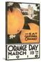 Eat California Orange, Art Deco-null-Stretched Canvas
