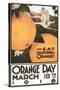 Eat California Orange, Art Deco-null-Stretched Canvas