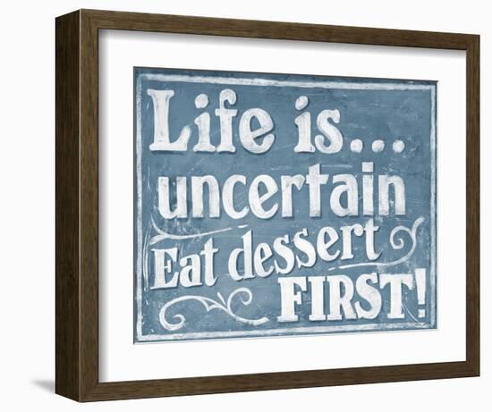 Eat Dessert First-J^ Larson-Framed Art Print