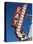 Eat Diner Sign along West 6th Avenue, San Jacinto District, Amarillo, Texas-Walter Bibikow-Stretched Canvas