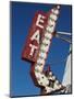 Eat Diner Sign along West 6th Avenue, San Jacinto District, Amarillo, Texas-Walter Bibikow-Mounted Photographic Print