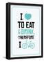 Eat Drink Bike (Aqua)-null-Framed Poster