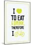 Eat Drink Bike (Lime)-null-Mounted Poster