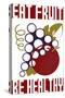 Eat Fruit Be Healthy-Vintage Apple Collection-Stretched Canvas