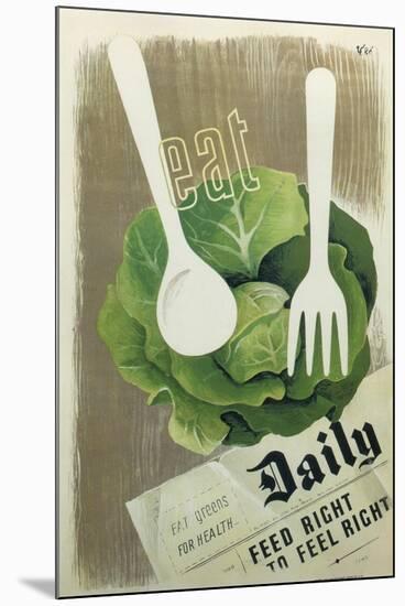 Eat Greens-null-Mounted Giclee Print