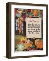 Eat Less and Let Us Be Thankful-null-Framed Giclee Print