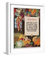 Eat Less and Let Us Be Thankful-null-Framed Giclee Print