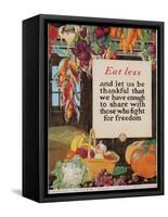 Eat Less and Let Us Be Thankful-null-Framed Stretched Canvas