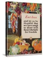 Eat Less and Let Us Be Thankful-null-Stretched Canvas