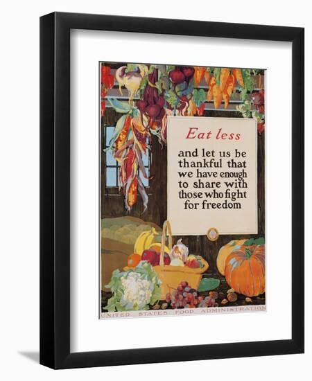 Eat Less and Let Us Be Thankful-null-Framed Giclee Print