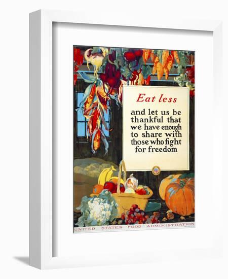 Eat Less, and Let us be Thankful-null-Framed Giclee Print