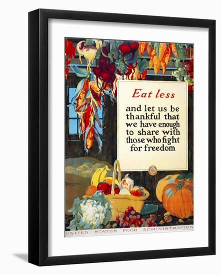 Eat Less, and Let us be Thankful-null-Framed Giclee Print