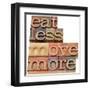 Eat Less, Move More-PixelsAway-Framed Art Print