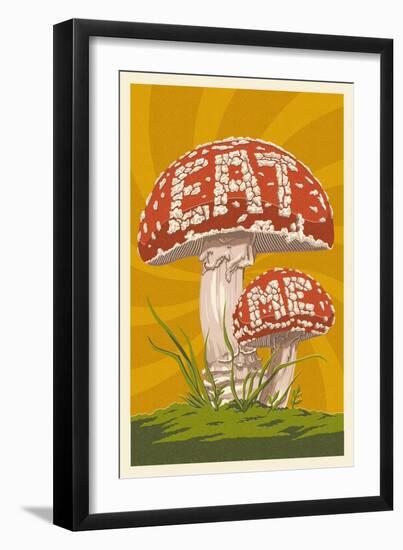 Eat Me Mushroom-Lantern Press-Framed Art Print