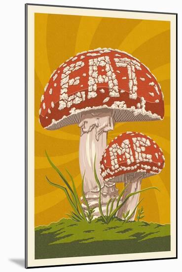 Eat Me Mushroom-Lantern Press-Mounted Art Print