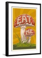 Eat Me Mushroom-Lantern Press-Framed Art Print