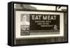 Eat Meat Billboard-null-Framed Stretched Canvas