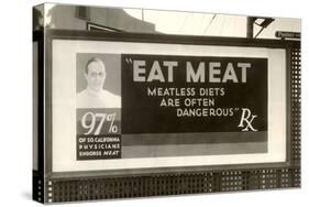 Eat Meat Billboard-null-Stretched Canvas