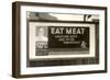 Eat Meat Billboard-null-Framed Art Print