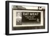 Eat Meat Billboard-null-Framed Art Print