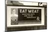 Eat Meat Billboard-null-Mounted Art Print