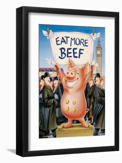 Eat More Beef-Renate Holzner-Framed Art Print