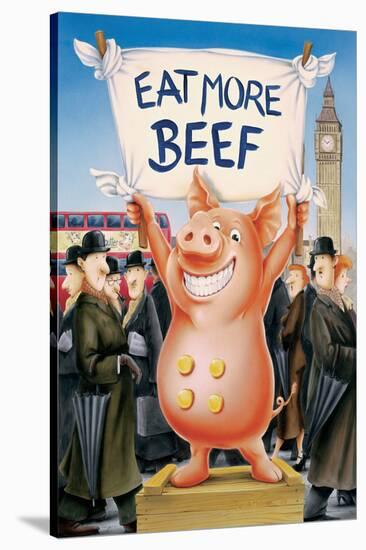 Eat More Beef-Renate Holzner-Stretched Canvas