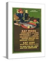 Eat More Corn, Oats and Rye Poster-L^n^ Britton-Stretched Canvas