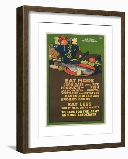 Eat More Corn, Oats and Rye Poster-L^n^ Britton-Framed Giclee Print