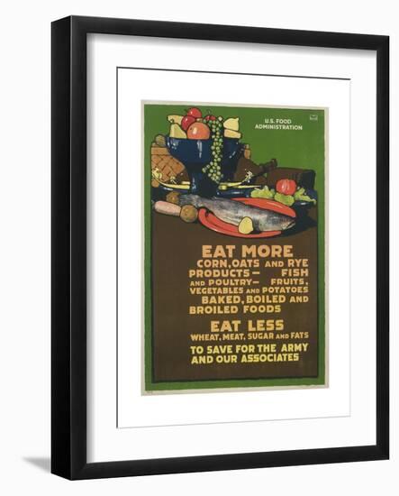 Eat More Corn, Oats and Rye Poster-L^n^ Britton-Framed Giclee Print