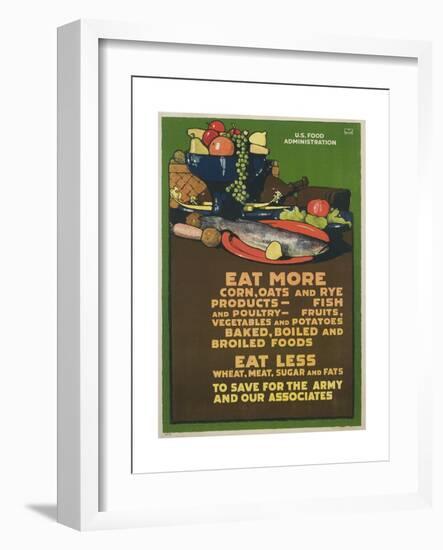 Eat More Corn, Oats and Rye Poster-L^n^ Britton-Framed Giclee Print
