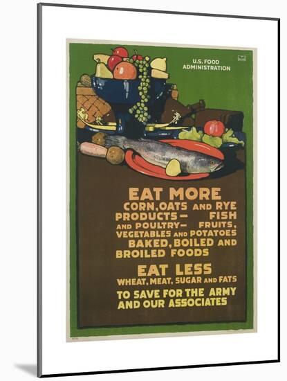 Eat More Corn, Oats and Rye Poster-L^n^ Britton-Mounted Giclee Print