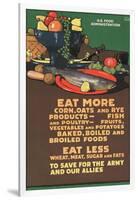 "Eat More Corn, Oats and Rye - To Save For the Army and Our Allies," 1918-L.n. Britton-Framed Giclee Print