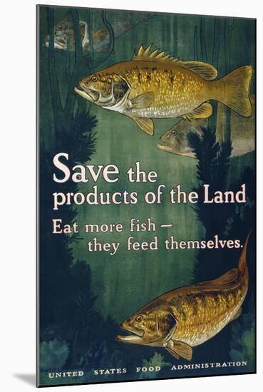 Eat More Fish-null-Mounted Giclee Print
