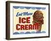 Eat More Ice Cream-Retroplanet-Framed Giclee Print