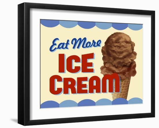 Eat More Ice Cream-Retroplanet-Framed Giclee Print