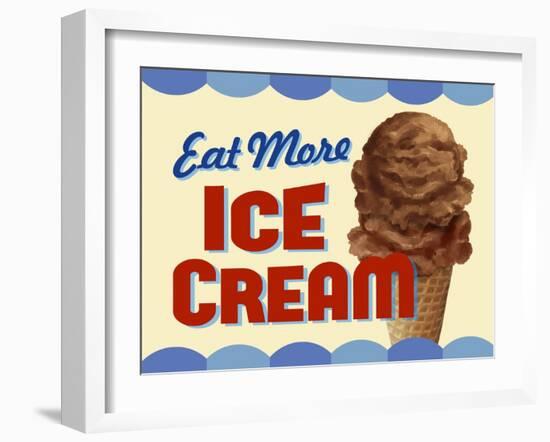 Eat More Ice Cream-Retroplanet-Framed Giclee Print