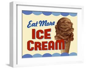 Eat More Ice Cream-Retroplanet-Framed Giclee Print