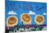 Eat Organic Building Mural, Salida, Colorado, USA-Walter Bibikow-Mounted Photographic Print