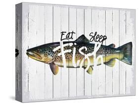 Eat, Sleep, Fish-null-Stretched Canvas